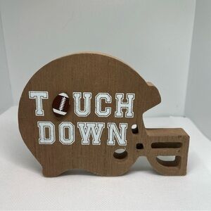 Wooden Football Helmet Decor